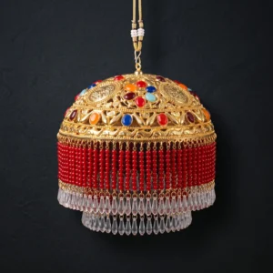 1 Tier Chabba Sahib With Red Mirror Stones