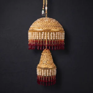 2 Tier Chabba Sahib With Red Mirror Stones