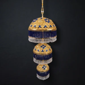 3 Tier Chabba Sahib With Blue Mirror Stones
