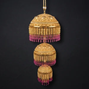 3 Tier Chabba Sahib With Magenta Mirror Stones