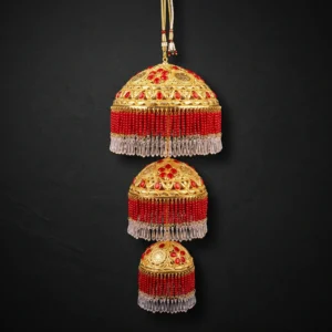 3 Tier Chabba Sahib With Red Mirror Stones