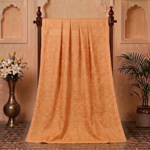 Beige & Gold Heavy Work Punjabi Wedding Phulkari Dupatta