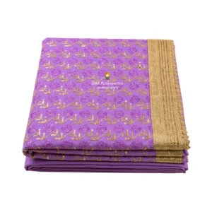 Bright Purple Embroidered Rumala Sahib - Double Set