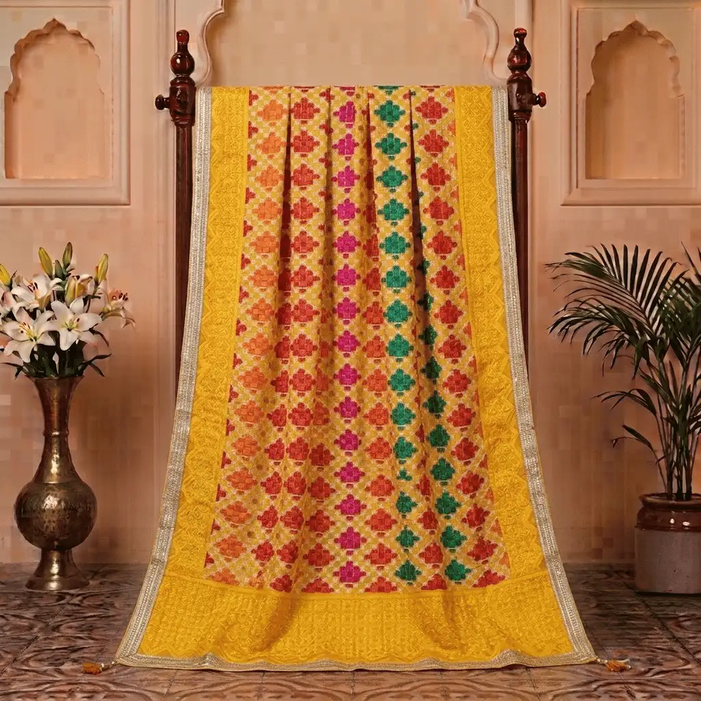 bright-yellow-border-heavy-work-wedding-phulkari-dupatta