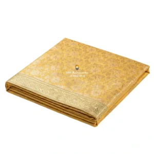 Golden Yellow Printed Rumala Sahib - Double Set