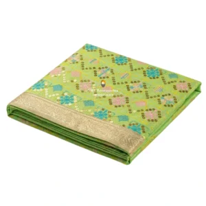 Green Embroidered Rumala Sahib - Double Set
