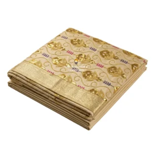 Light Gold Embroidered Rumala Sahib - Double Set