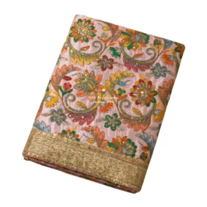 Light Pink Embroidered Silk Rumala Sahib - Double Set