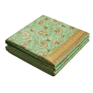 Mint Green Embroidered Rumala Sahib - Double Set