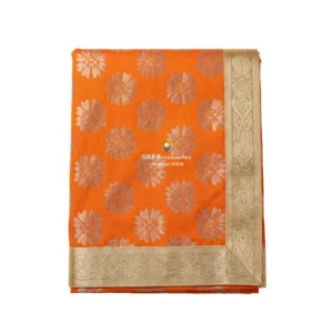 Orange Printed Rumala Sahib - Double Set