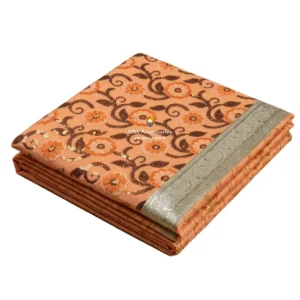 Peach Embroidered Rumala Sahib - Double Set