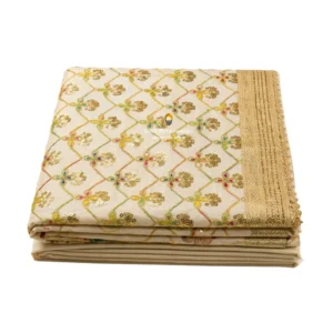 Pearl White Embroidered Rumala Sahib - Double Set