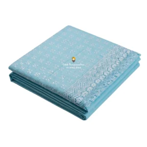 Powder Blue Embroidered Rumala Sahib - Double Set