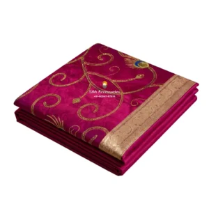 Rani Pink Embroidered Rumala Sahib - Double Set