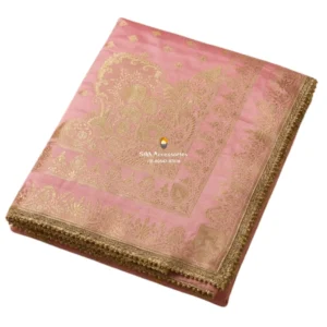 Rose Pink Pure Silk Rumala Sahib - Double Set