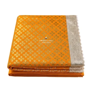 Saffron Printed Rumala Sahib - Double Set