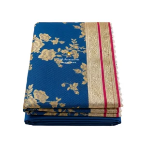 Sapphire Blue Printed Rumala Sahib - Double Set