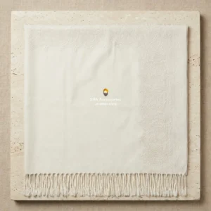 White Pashmina Shawl with Kashmiri Floral Border